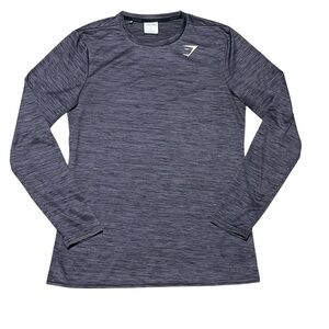 Men's Arrival Long Sleeve GYMSHARK Shirt Gray SMALL Workout Weights Running